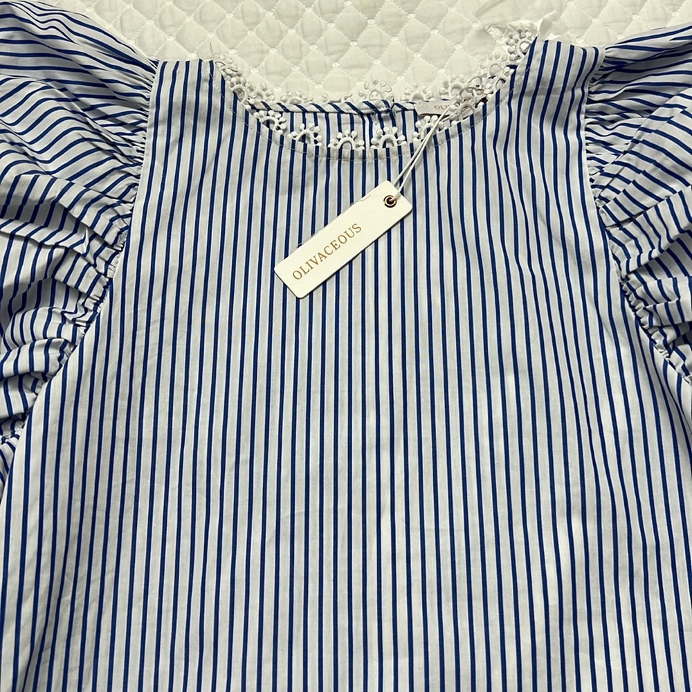 Olivaceous - Pinpoint Cotton Blouse size M
